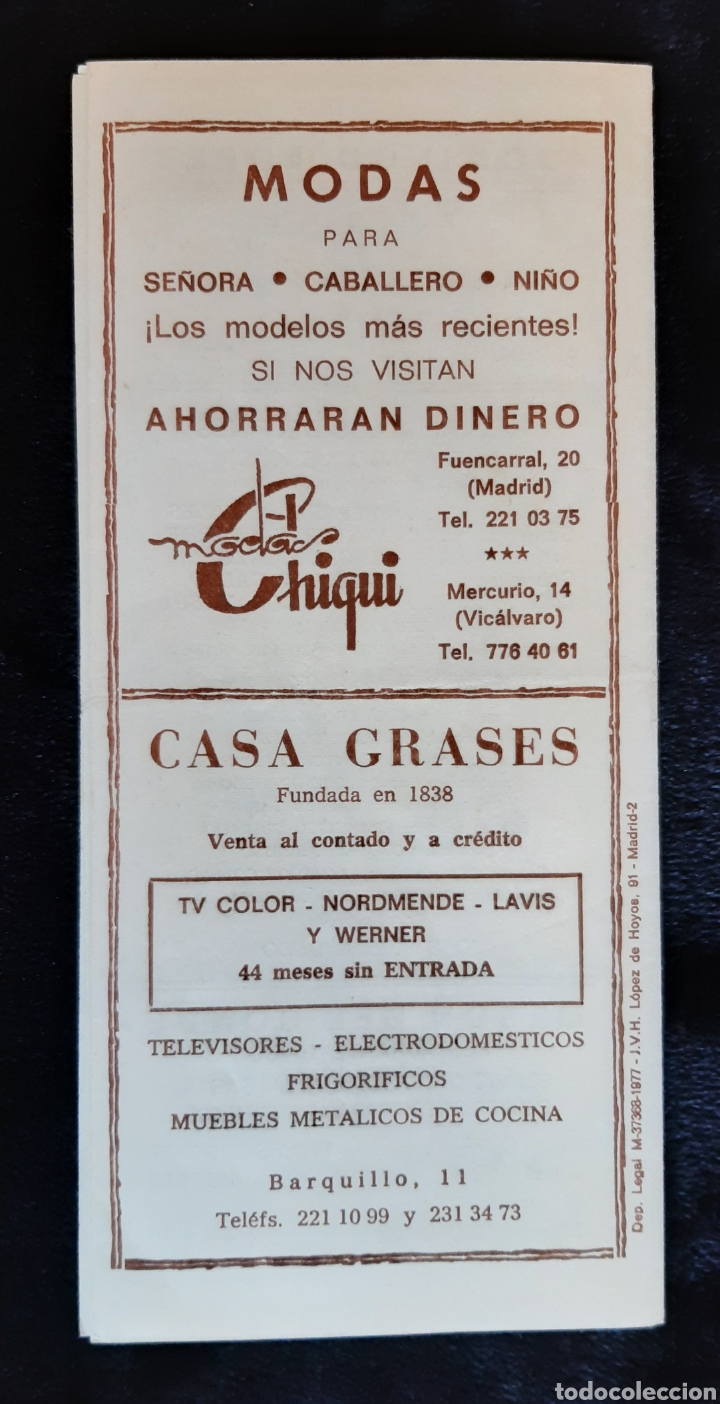 Cine: Programa del Teatro Infanta Isabel con AMPARO RIVELLES. A&ntilde;o 1977. - Foto 4