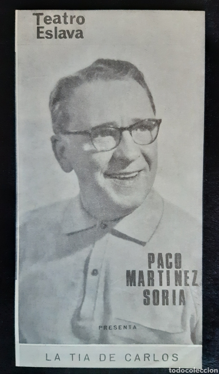 Cine: Programa del Teatro Eslava con PACO MARTINEZ SORIA. A&ntilde;o 1966. - Foto 1