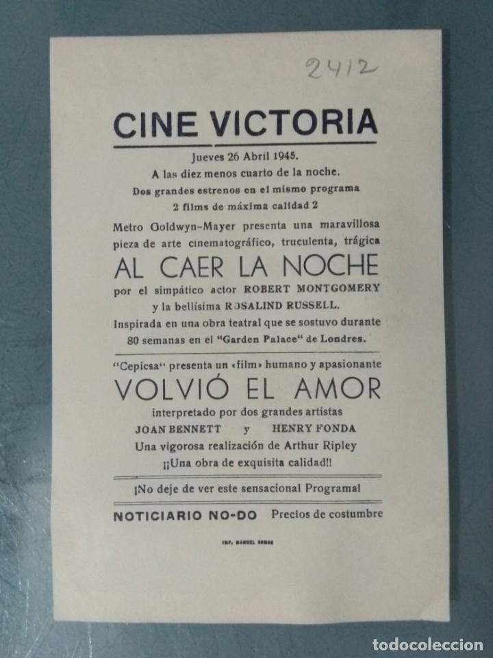 Cine: VOLVIO EL GRAN AMOR - PROGRAMA SENCILLO. - Foto 2