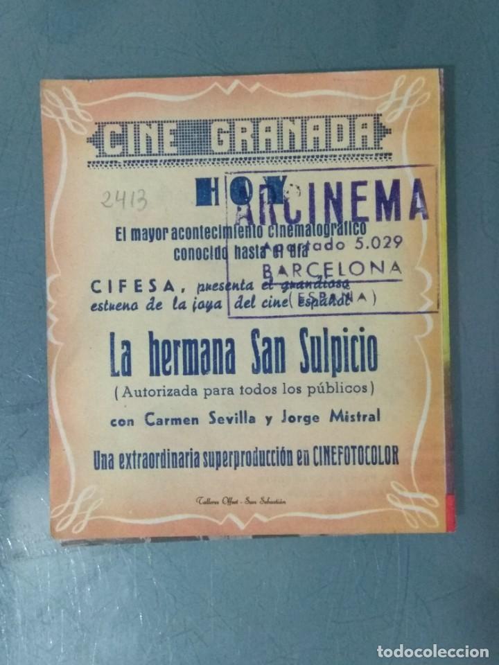 Cine: LA HERMANA SAN SULPICIO - PROGRAMA DE CINE DOBLE. - Foto 3