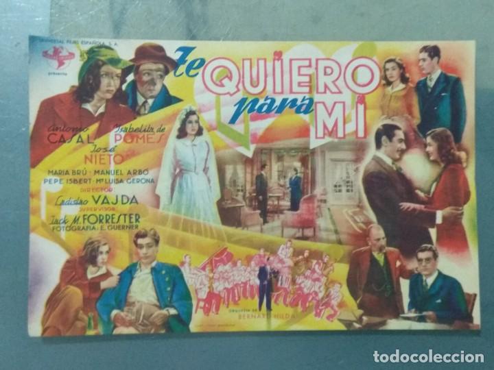 Cine: TE QUIERO PARA MI - PROGRAMA DE CINE SENCILLO GRANDE. - Foto 1
