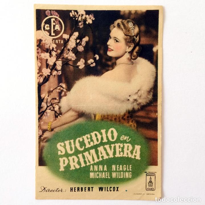 Cine: PROGRAMA CINE - SUCEDI&Oacute; EN PRIMAVERA - 1948 - Foto 1
