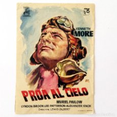 Cine: PROGRAMA CINE - PROA AL CIELO - KENNETH MORE - 1956. Lote 219623703