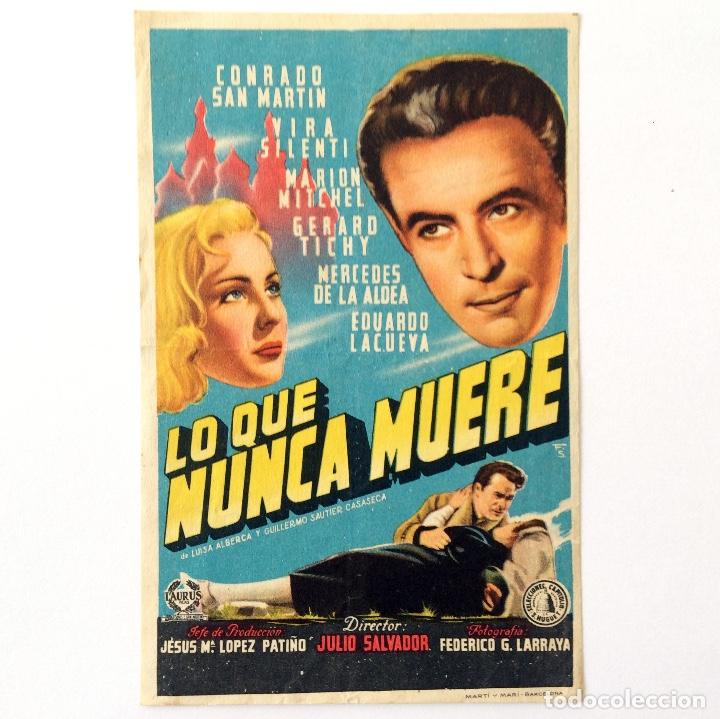 Cine: PROGRAMA CINE - LO QUE NUNCA MUERE - 1955 - Foto 1