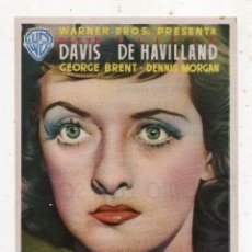 Cine: COMO ELLA SOLA. BETTE DAVIS, OLIVIA DE HAVILLAND, GEORGE BRENT, DENIS MORGAN. AÑO 1949.. Lote 219625180