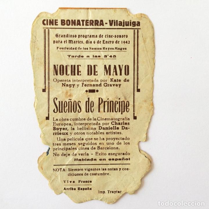 Cine: PROGRAMA CINE - SUE&Ntilde;OS DE PR&Iacute;NCIPE - TROQUELADA - 1936 - Foto 2