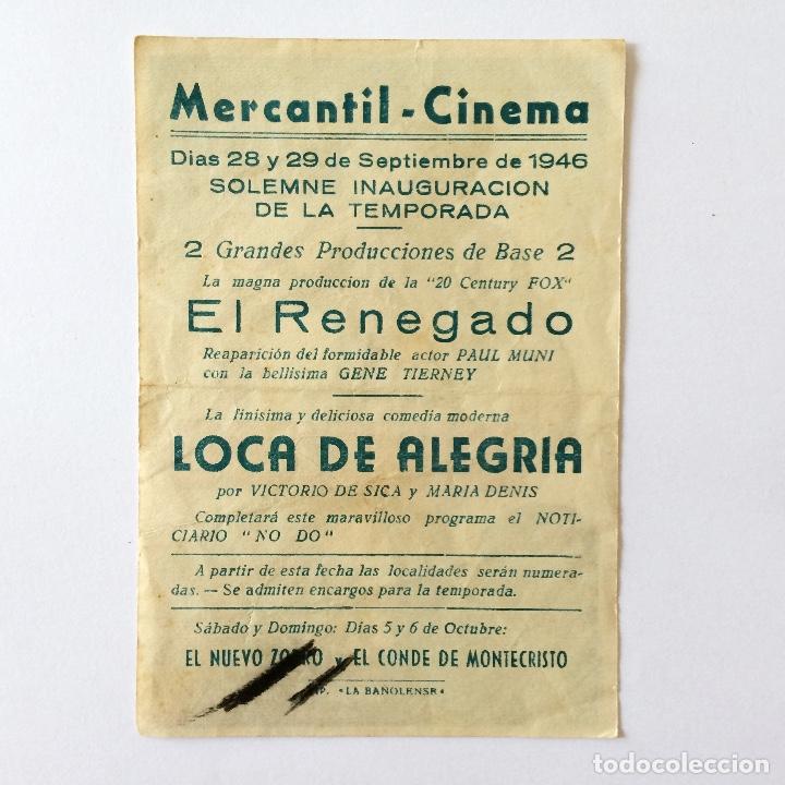 Cine: PROGRAMA CINE - EL RENEGADO - PAUL MUNI - 1941 - Foto 2