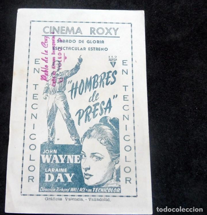 Cine: PROGRAMA DE CINE - HOMBRES DE PRESA - CINEMA ROXY - Foto 2