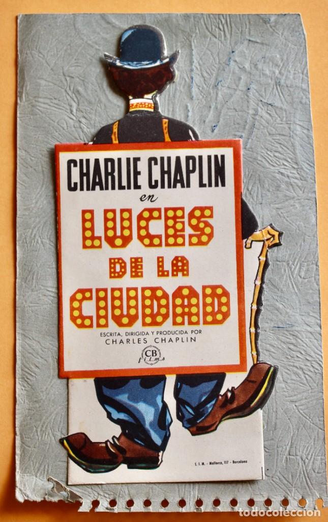 Cine: Charles Chaplin. Luces de la Ciudad, troquelado 1931 - Foto 2