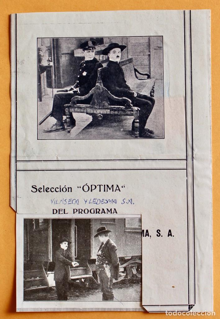 Cine: PROGRAMA DE EL PEREGRINO- CHARLES CHAPLIN 1923- PATH&Eacute; CINEMA - Foto 3