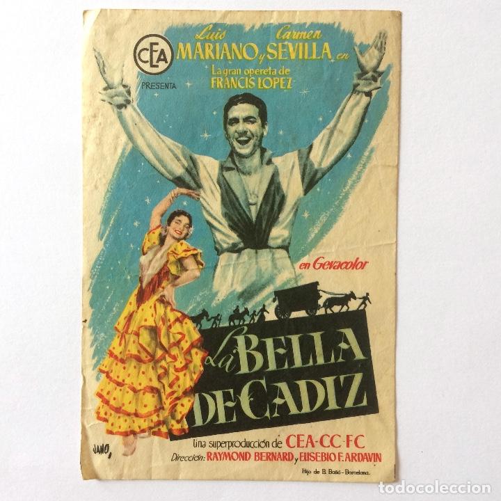 Cine: PROGRAMA CINE - LA BELLA DE C&Aacute;DIZ - JANO - Foto 1
