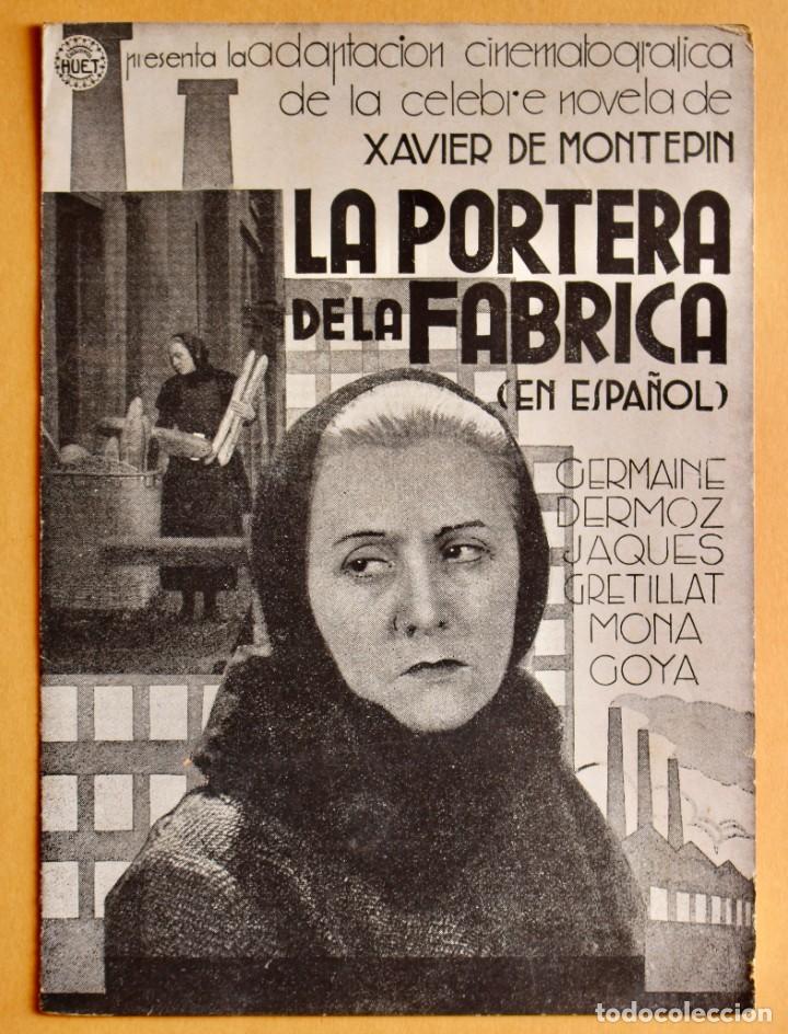 Cine: PROGRAMA DE MANO - LA PORTERA DE LA FABRICA 1934 - Foto 1