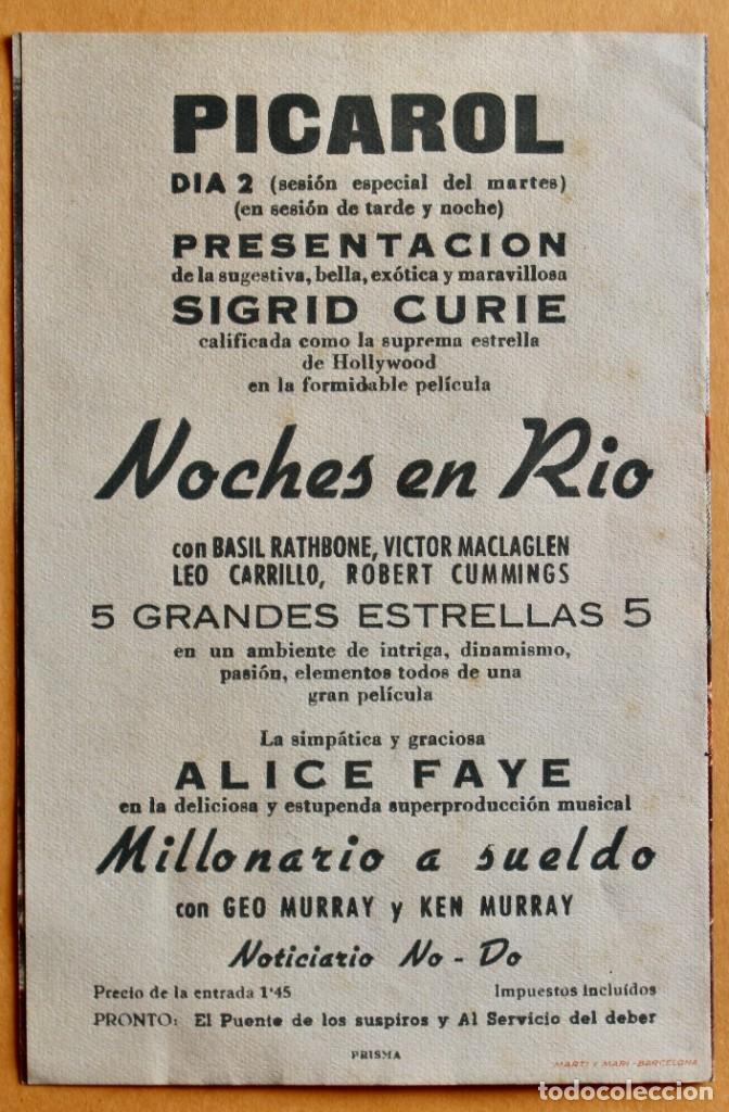 Cine: PROGRAMA DOBLE DE CINE NOCHES EN RIO. - Foto 3