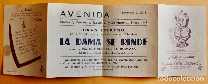 Cine: PROGRAMA DE CINE. LA DAMA SE RINDE. ROSALIND RUSSELL, LEE BOWMAN - Foto 1