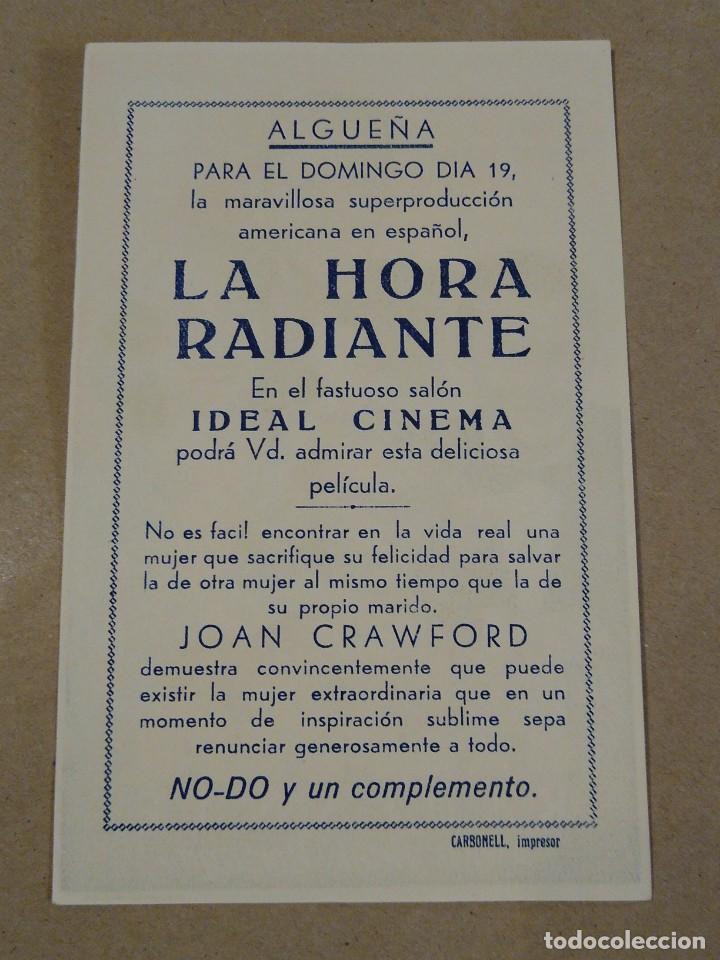 Cine: Programa cine La Hora Radiante, Algue&ntilde;a. Ideal cinema. - Foto 2