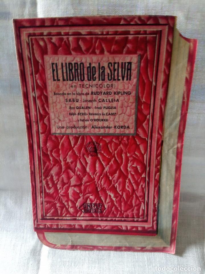 Cine: ~~~~ FOLLETO DOBLE TROQUELADO UNITED ARTISTS, EL LIBRO DE LA SELVA ~~~~