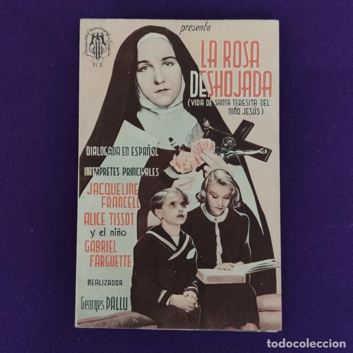  Foglietti di film di film antichi di cinema: PROGRAMA DE CINE ORIGINAL. BILBAO. LA ROSA DESHOJADA. DOBLE.