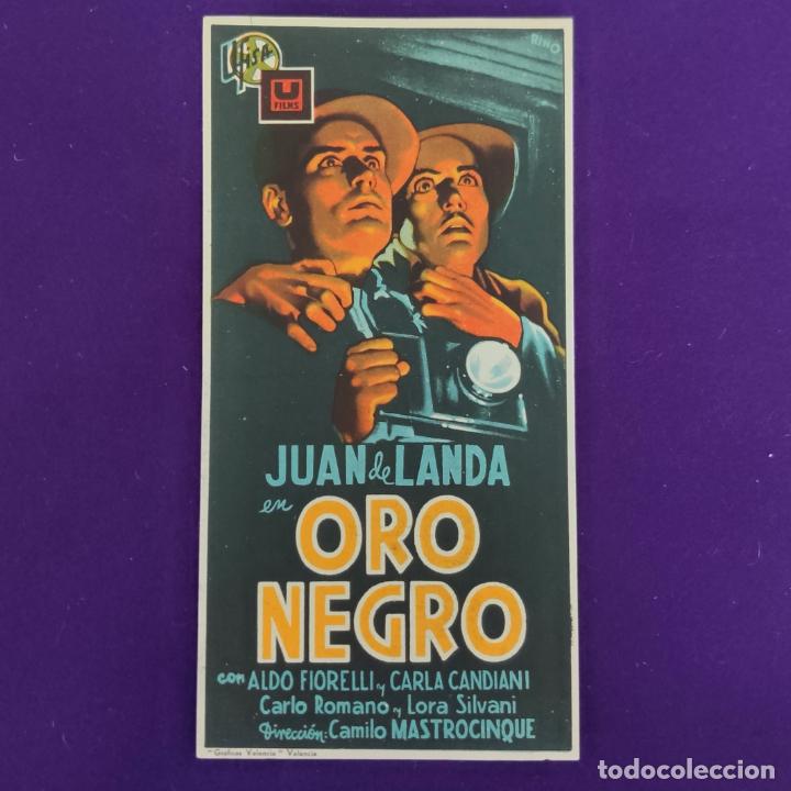 Cine: PROGRAMA DE CINE ORIGINAL. ORO NEGRO. JUAN DE LANDA. SIMPLE. - Foto 1