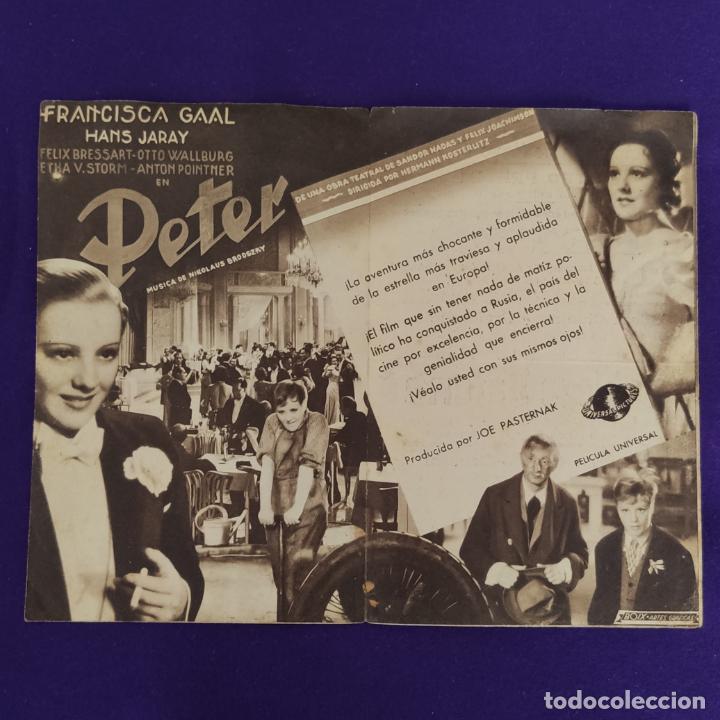 Cine: PROGRAMA DE CINE ORIGINAL. VITORIA (ALAVA). PETER. FRANCISCA GAAL. DOBLE. - Foto 2