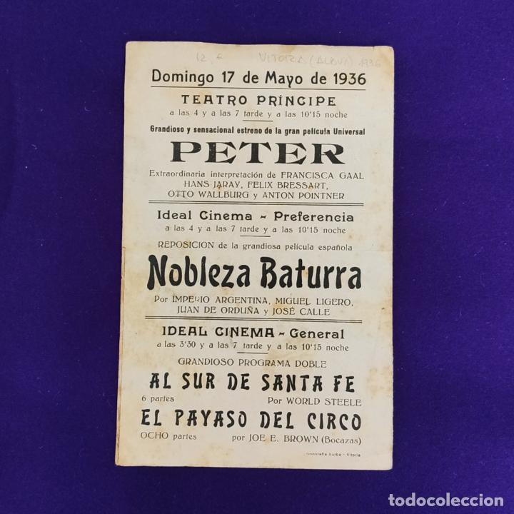 Cine: PROGRAMA DE CINE ORIGINAL. VITORIA (ALAVA). PETER. FRANCISCA GAAL. DOBLE. - Foto 3
