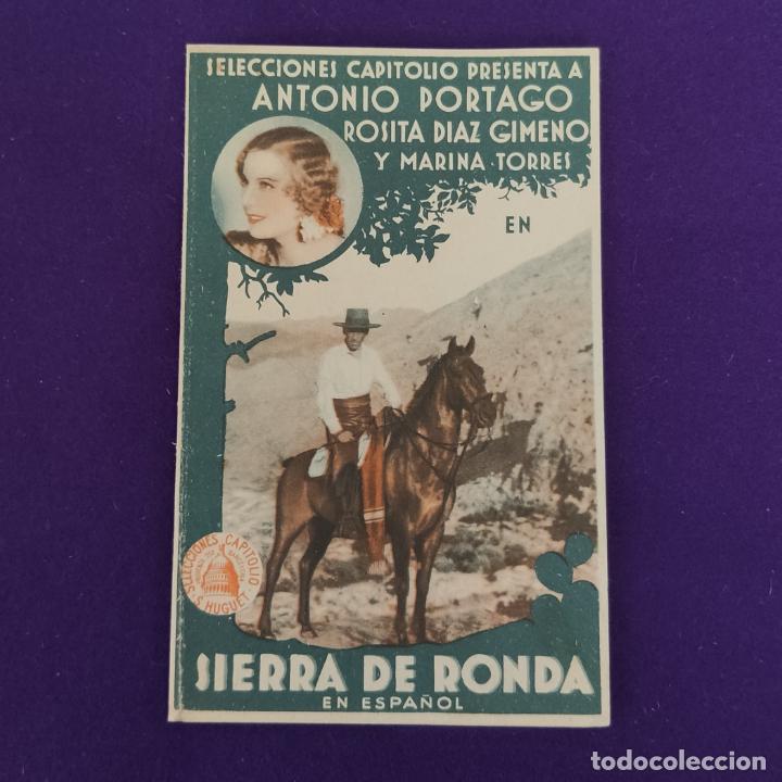 Cine: PROGRAMA DE CINE ORIGINAL. SIERRA DE RONDA. DOBLE. - Foto 1