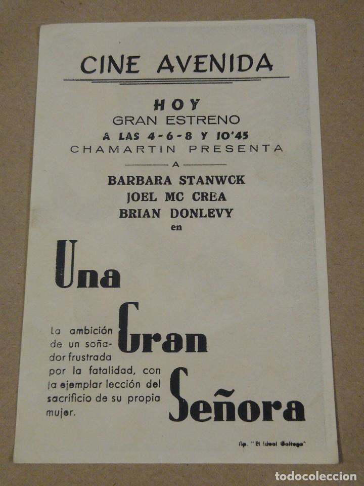 Cine: PROGRAMA DE CINE - Una Gran Se&ntilde;ora Cine Avenida. - Foto 2