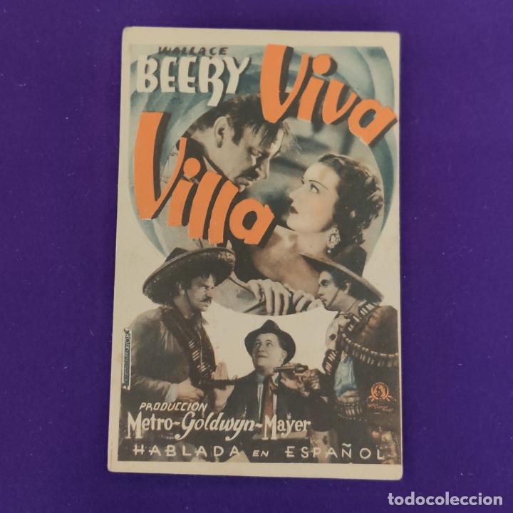 Cine: PROGRAMA DE CINE ORIGINAL. VIVA VILLA. WALLACE BEERY. TARJETA. - Foto 1