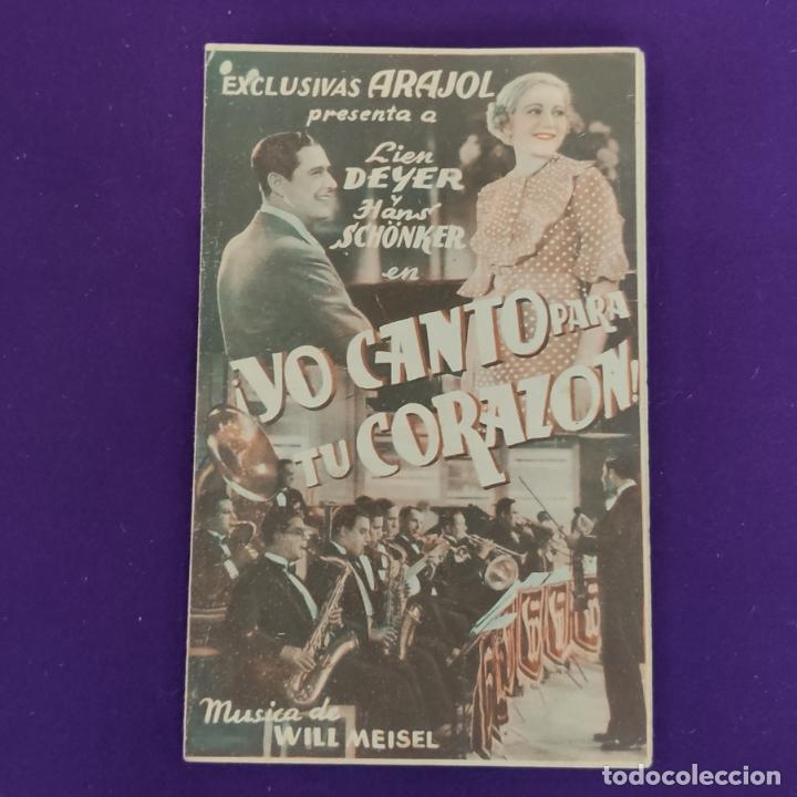 Cine: PROGRAMA DE CINE ORIGINAL. YO CANTO PARA TU CORAZON. LIEN DEYER. DOBLE. - Foto 1