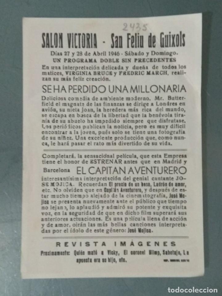 Cine: SE HA PERDIDO UNA MILLONARIA - PROGRAMA SENCILLO - Foto 2