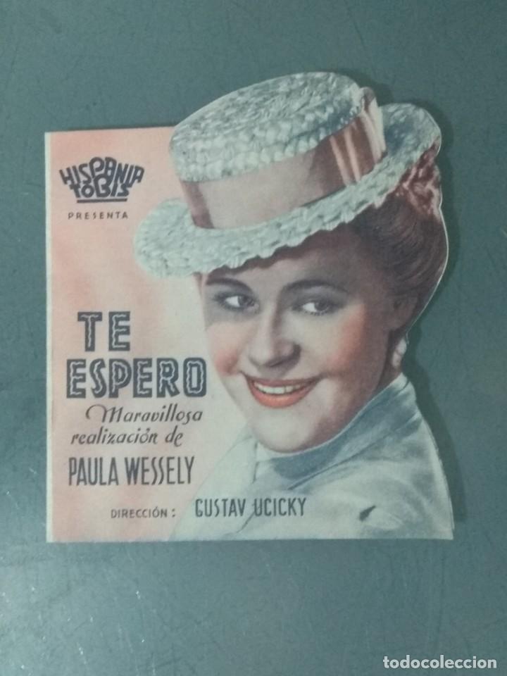 Cine: TE ESPERO - PROGRAMA DE CINE DOBLE TROQUELADO. - Foto 1