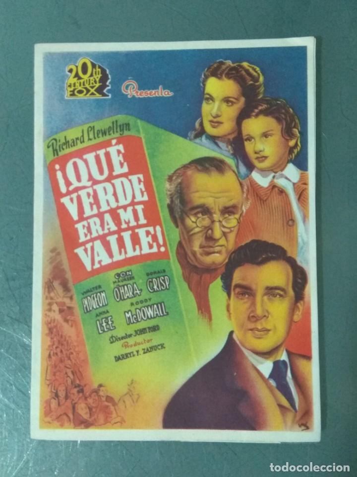 Cine: &iexcl;QU&Eacute; VERDE ERA MI VALLE! - PROGRAMA DE CINE DOBLE. - Foto 1