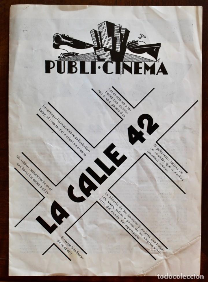 Cine: LA CALLE 42 PROGRAMA DOBLE LOCAL DICK POWELL GINGER ROGERS WARNER BAXTER RUBY KEELER BEBE DANIELS - Foto 2