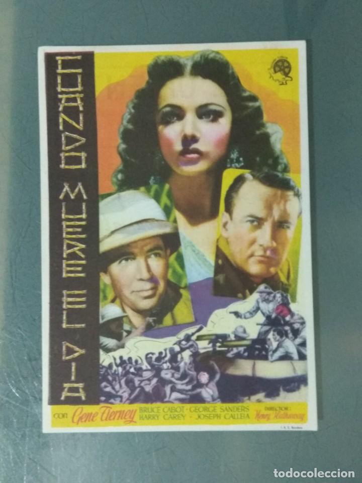 Cine: CUANDO MUERE EL DIA - PROGRAMA DE CINE SENCILLO GRANDE. - Foto 1