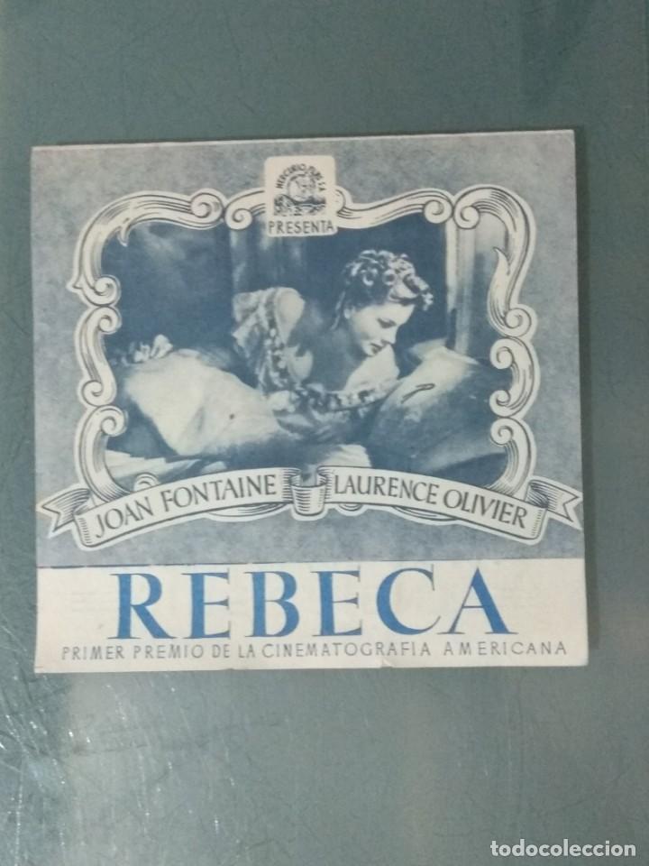 Cine: REBECA - PROGRAMA DE CINE DOBLE. - Foto 1