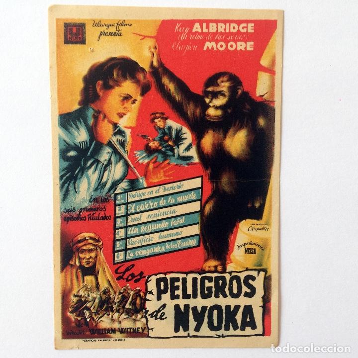 Folhetos de m&atilde;o de filmes antigos de cinema: PROGRAMA CINE - LOS PELIGROS DE NYOKA