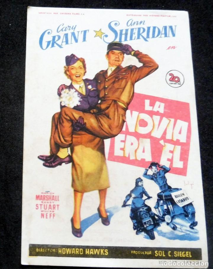 Cine: PROGRAMA DE CINE - LA NOVIA ERA &Eacute;L - GRAN CINEMA COCA - 1950 - Foto 1