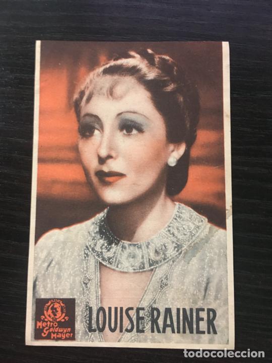 Cine: Louise Rainer MGM - Programa de cine C/P Dentichlor - Foto 1