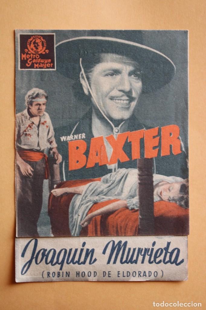 Cine: JOAQUIN MURRIETA ROBIN HOOD DE ELDORADO PROGRAMA DOBLE MGM WARNER BAXTER MARGO - Foto 1