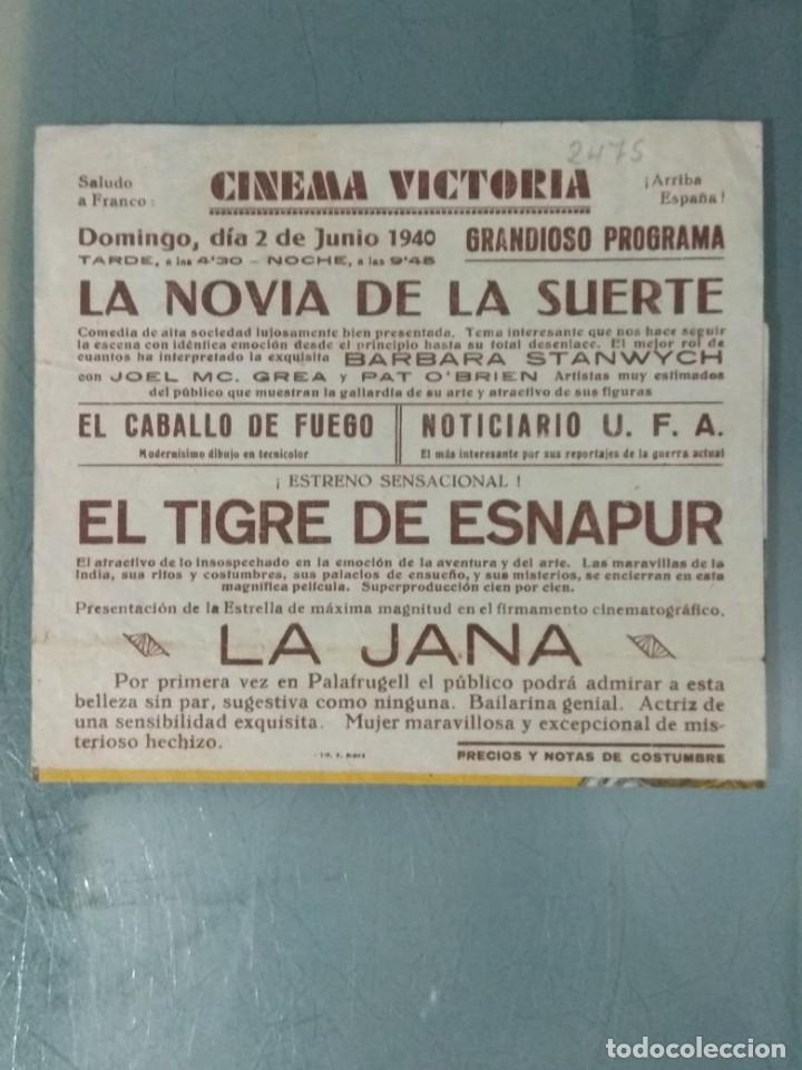 Cine: EL TIGRE DE ESNAPUR - PROGRAMA DE CINE DOBLE. - Foto 3