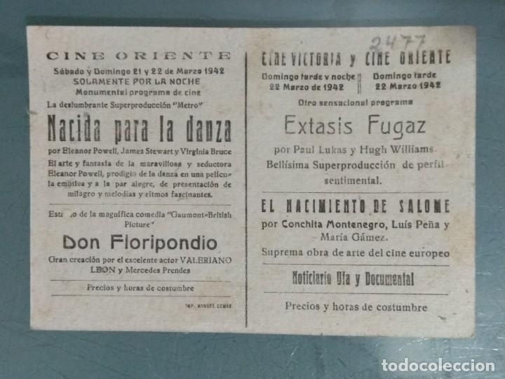 Cine: NACIDA PARA LA DANZA - PROGRAMA DE CINE SENCILLO DE CARTON. - Foto 2