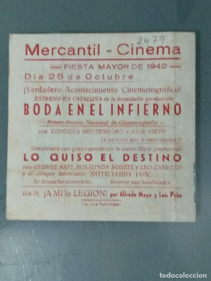 Cine: BODA EN EL INFIERNO - PROGRAMA DE CINE DOBLE. - Foto 3