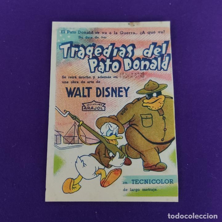 Cine: PROGRAMA DE CINE ORIGINAL. TRAGEDIAS DEL PATO DONALD. WALT DISNEY. SIMPLE. - Foto 1
