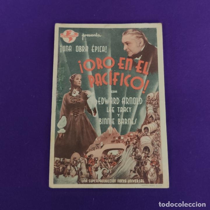 Cine: PROGRAMA DE CINE ORIGINAL. ORO EN EL PACIFICO. EDWARD ARNOLD. SIMPLE. - Foto 1
