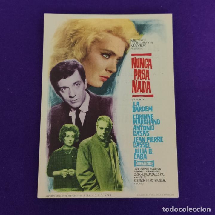Cine: PROGRAMA DE CINE ORIGINAL. INCA (BALEARES). NUNCA PASA NADA. SIMPLE. - Foto 1