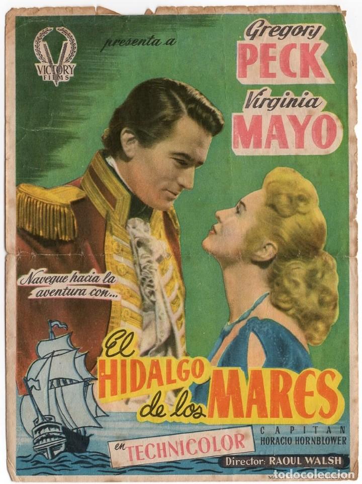 Cine: FOLLETO DE MANO - EL HIDALGO DE LOS MARES - GREGORY PECK - VIRGINIA MAYO - CINE MAGALI - A&Ntilde;O 1951