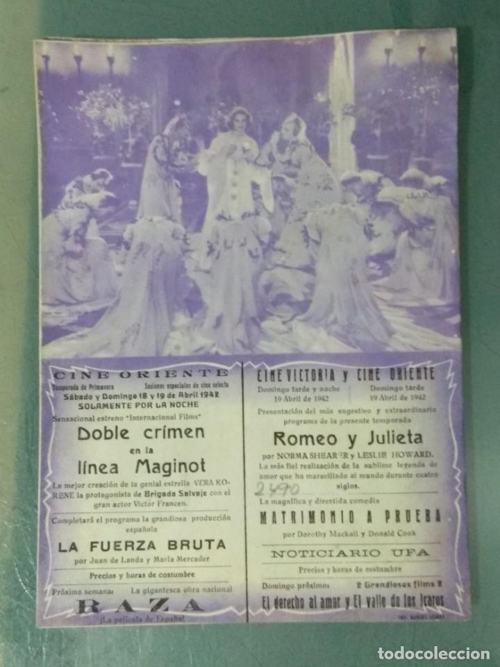 Cine: ROMEO Y JULIETA - PROGRAMA DE CINE DOBLE. - Foto 3