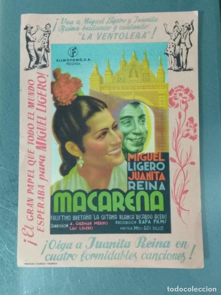 Cine: MACARENA - PROGRAMA DE CINE SENCILLO. - Foto 1