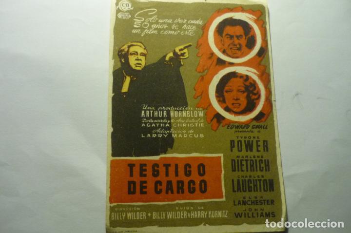 Cine: programa testigo de cargo .-tyrone power - Foto 1