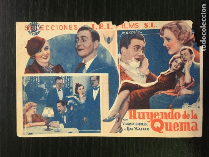 Cine: Huyendo de la quema - Programa de cine Badalona C/P 1935 - Foto 1