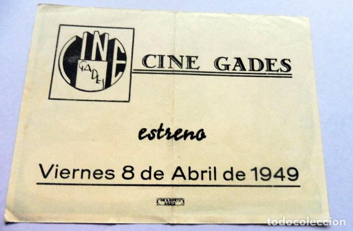 Cine: PROGRAMA DE CINE - LA ESTRELLA DEL VARIEDADES - CINE GADES - Foto 2